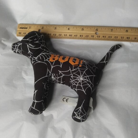Victoria's Secret PINK Dog Halloween Spider Web  Boo! Dog Black White BOO - Picture 12 of 16